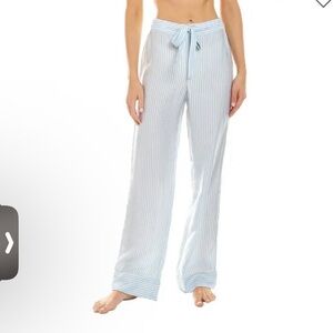 Ettitude Sateen Pajama Pants Blue & White With Bag Medium